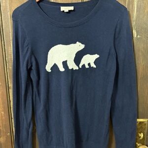 Loft Outlet Navy Sweater with Polar Bear Design Women’s Size S